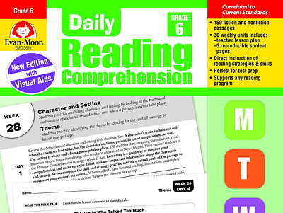 [READ] Evan-Moor Daily Reading Comprehension, Grade 6 Teaching S animation book branding design graphic design illustration logo motion graphics ui vector