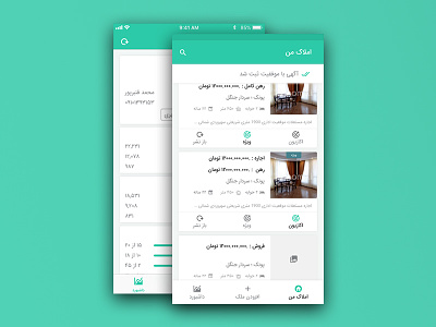 Real Estate App - Property and Dashboard add agency android app bottom navigation card dashbaord home home app iran myproperty persian property property app real estate real estate agency real estate app realestateapp