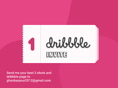 1 Dribbble Invite 1 design dribbble invitaion invite iran shots vector