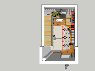 Art Studio in Brussels 3d design floor plan home interior renovation
