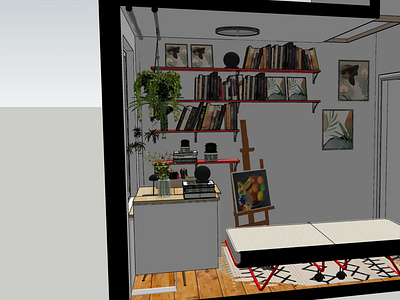Art Studio in Brussels 3d design floor plan home interior renovation