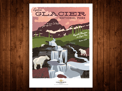 Glacier National Park Poster - Reynolds Mountain