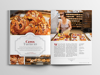 Ceres Bakery Magazine Layout design layout magazine print