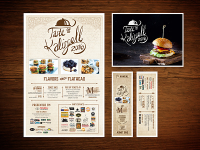 Taste of Kalispell handlettering logo posterdesign ticketdesign