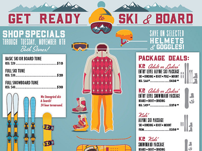 Sportsman Ski Haus Advertisement advertising infographic skiing snowboarding