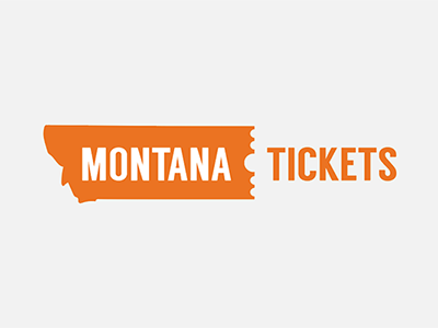 Montana Tickets Logo logo design montana ticket stub