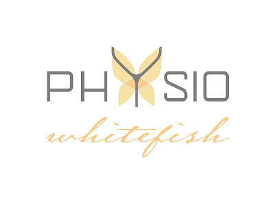Physio Whitefish Logo Design branding butterfly logo design rebrand