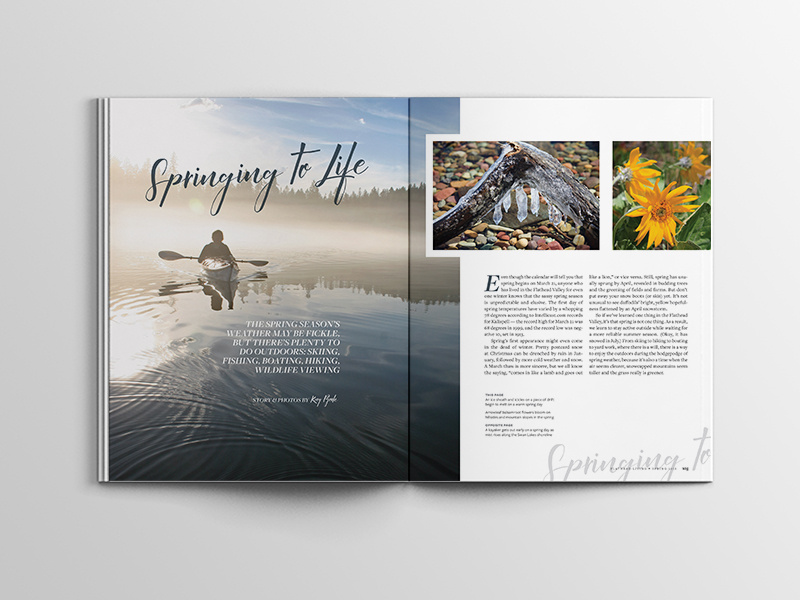 Flathead Living Magazine Layout pagination layout flathead valley montana lifestyle magazine