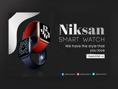 Smart watch banner design