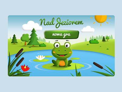 Game "At the lake" design game graphic design illustration vector