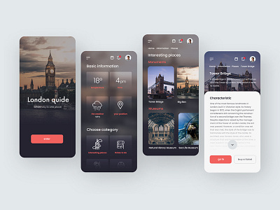 London guide app app app design graphic design ui ux