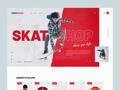 Undergrand Skate Shop design graphic design ui user experience user interface ux web design