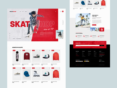 Undergrand Skate Shop design graphic design ui user experience user interface ux web design