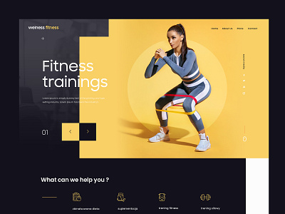 Fitness trainigs design graphic design ui user experience user interface ux web design