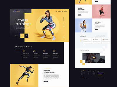 Fitness trainings design graphic design ui user experience user interface ux web design