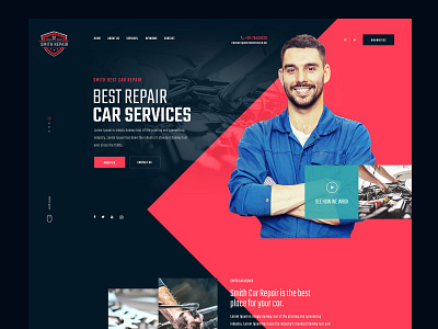 Car repair design graphic design ui user experience user interface ux web design