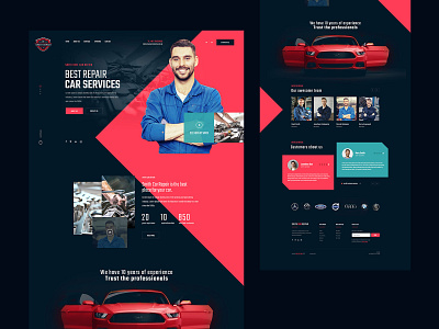 Car repair design graphic design ui user experience user interface ux web design