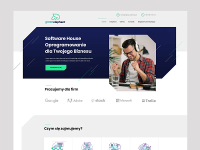 Green Elephant design graphic design ui user experience user interface ux web design