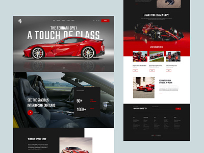 Ferrari redesign design graphic design ui user experience user interface ux web design