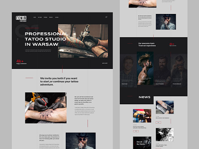 Fenix - Tatoo studio design graphic design ui user experience user interface ux web design