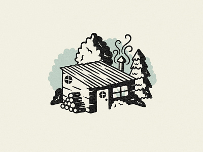 Dream Home cabin cozy drawing illustration keep it simple