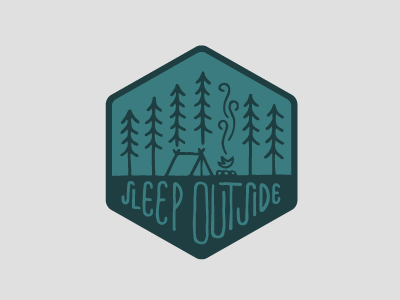 Sleep Outside Sticker color design drawing graphic design illustration illustrator simple