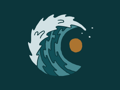 Barreling Wave color design drawing graphic design illustration illustrator simple