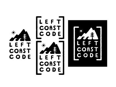 Left Coast Code color design drawing graphic design illustration illustrator logo simple
