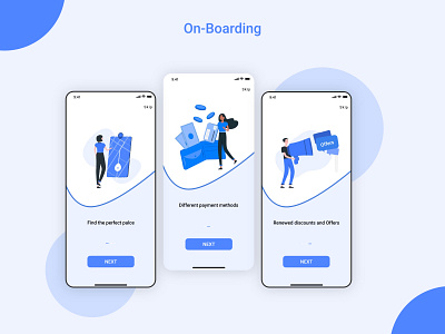 on-boarding screens UI animation branding ui