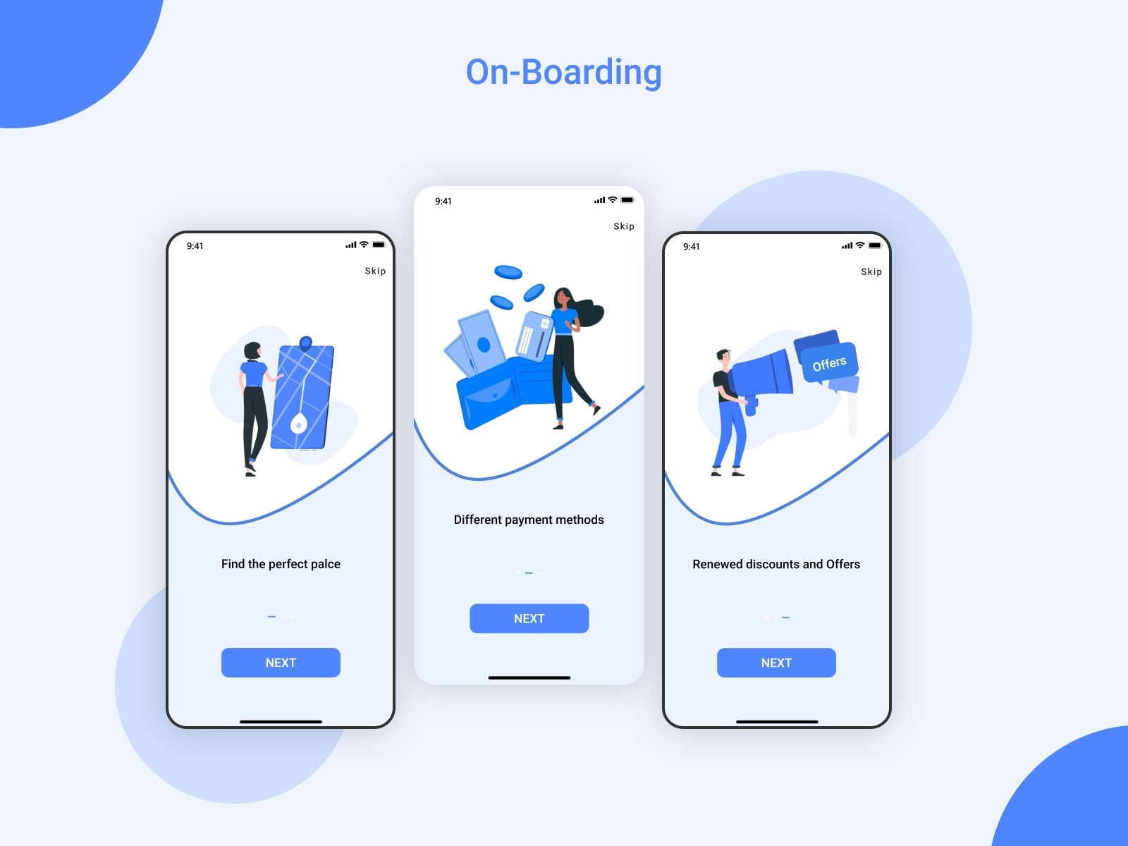 on-boarding screens UI by Rewaa Rezg on Dribbble