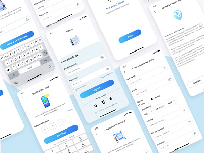 Sign in & Sign up screens 2022 app branding design ecommerce business forgot password interaction design login design mobie app mobile mobile ui pharmacy app pharmacy app signin pharmacy app uiux pharmacy mobile app sign in screen signup screen ui uiux design ux