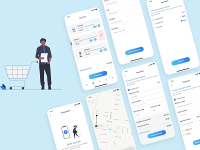 Checkout screens 2022 address adobe xd app checkout flow credit card delivery method ecommerce business input field interaction design interface mobile app order details order summary payment pharmacy mobile app shopping cart ui uiux design ux