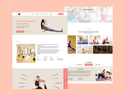 Yoga Landing Page clean design excerc exploration fitness gym health homepage landing page landingpage simple training ui uidesign uxdesign website weight weightless workout yoga
