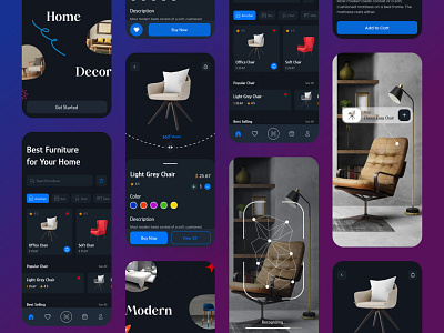 Home Furniture Mobile App app design ecommerce app furniture furniture app furniture store minimal mobile app mobileapp
