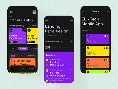 Task Management Mobile App data analysis management app mobile app project task management todo todo app ui design ux design work