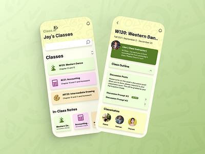 Classroom App app appconcept branding classroomapp design ui