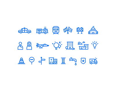 Public Sector icons icons illustration linework