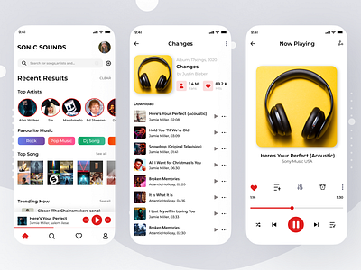 Music Player app design design figma ios mobile app music player music player app music player design music player ui music players ui ui design uiux