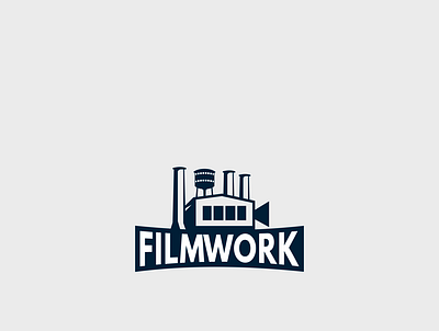 FilmWork branding classic factory film graphic design logo mature