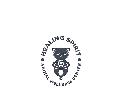 AnimalSpirit abstract animal branding business cat design healing illustration logo