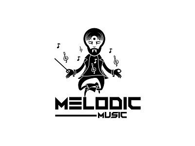 MelodicMusic abstract branding design graphic design illustration logo modern music