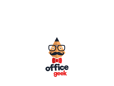 OfficeGeek abstract branding business design geek illustration logo pencil vector