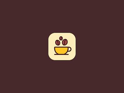 Cup of Coffee Icon app icon beans coffee cup icon