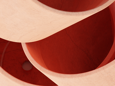 Abstract 3D Rendering of Plant Pots