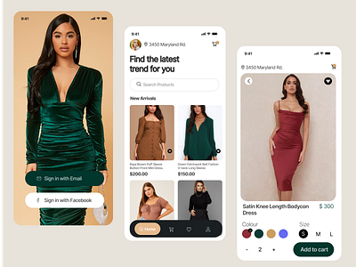 E-commerce Fashion App app design fashion trend ui