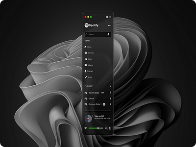 Sidebar Navigation Glass - Spotify Music.