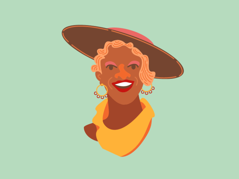 Pride Month: Marsha P. Johnson gay pride gif illustration lgbtqia marsha p johnson pride month queer queer pride transgender