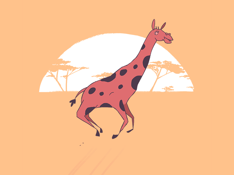 So majestic animal animation frame giraffe