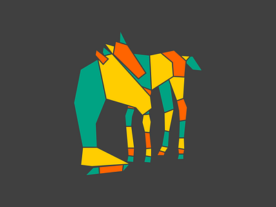 Brumby Logo foal horse logo mare