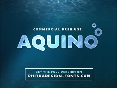 Aquino Font bold clean commercial font free logo modern round sans serif soft water